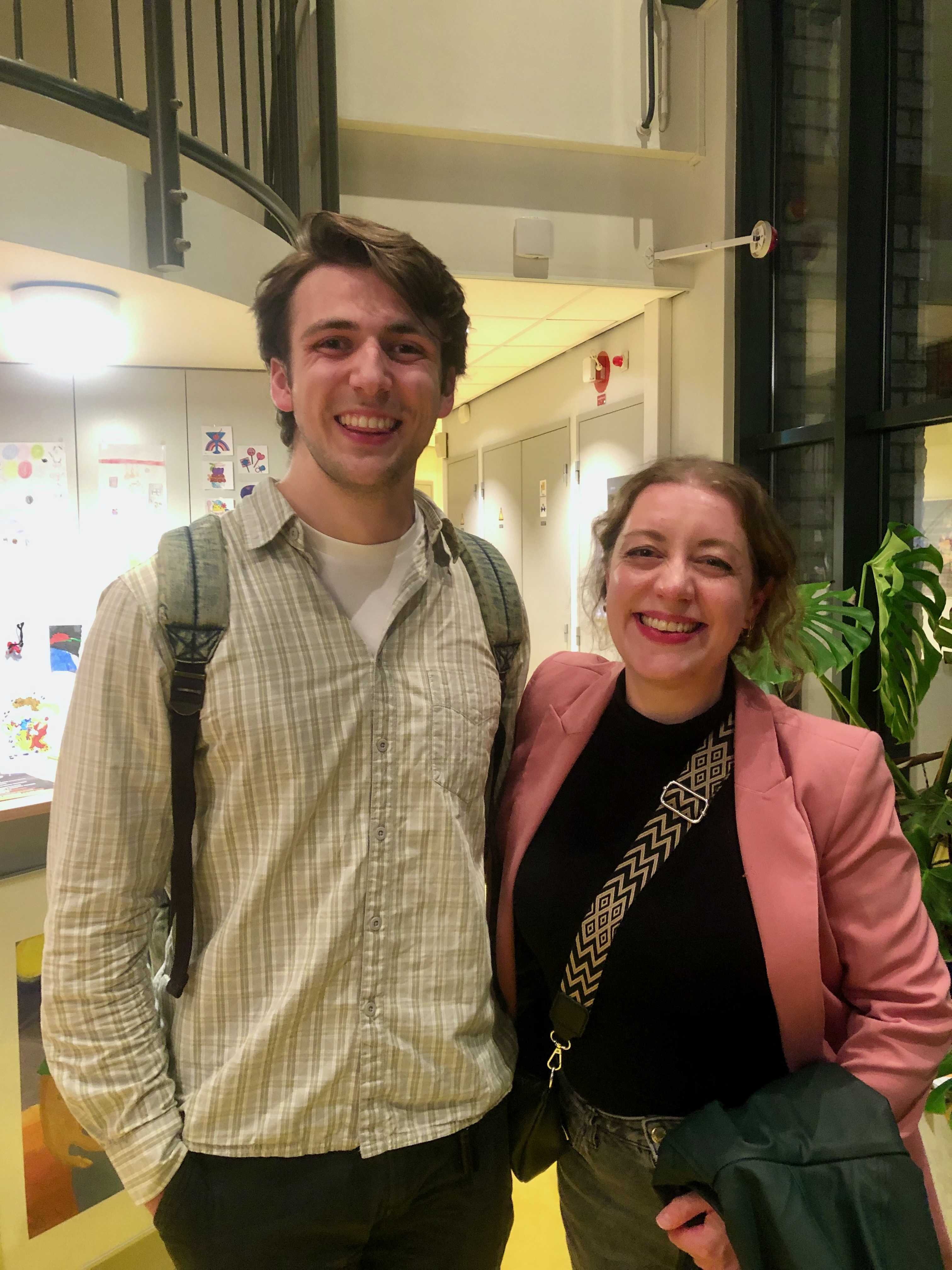 Jonathan Parapadakis with Sarah Jeffery from Team Recorder